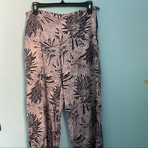 Vintage floral satin pants